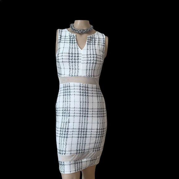 Flamingo brand dress with mesh waist Sz Med - Picture 1 of 10